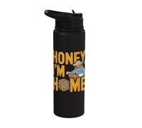 Citation humoristique de l'apiculture - Honey I'm Home Stainless Steel Insulated Water Bottle