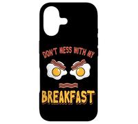 Citation Humoristique de Nourriture Don't Mess with My Breakfast Bacon Eggs Coque pour iPhone 17