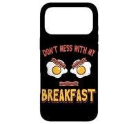 Citation Humoristique de Nourriture Don't Mess with My Breakfast Bacon Eggs Coque pour iPhone 17 Pro Max