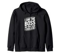 Citation Humoristique « I Am The Boss My Wife Said I Could Be Funny » Sweat à Capuche