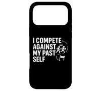 Citation Humoristique « I Compete Against My Past » Coque pour iPhone 17 Pro Max
