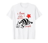 Citation Humoristique « I Love All Cats and Some People » T-Shirt