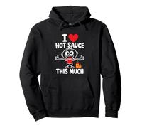 Citation Humoristique « I Love Hot Sauce This Much » pour Les Amateurs de Nourriture épicée Sweat à Capuche