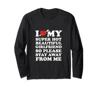 Citation Humoristique « I Love My Super Hot Beautiful Girlfriend » pour Couples Manche Longue