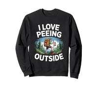 Citation Humoristique « I Love Peeing Outside » Sweatshirt