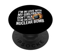 Citation Humoristique I'm in Love with My Girlfriend Don't Talk to Me PopSockets PopGrip Adhésif