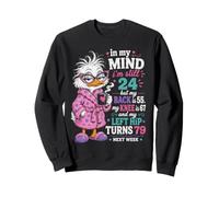 Citation Humoristique « in My Mind Im Still 24 » - Motif Oiseaux âgés Sweatshirt