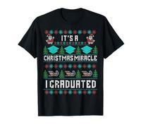 Citation Humoristique It's a Christmas Miracle I Graduated Graduation T-Shirt