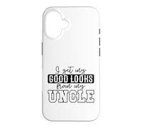 Citation Humoristique « My Good Looks from My Uncle » Coque pour iPhone 16