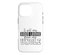 Citation Humoristique « My Good Looks from My Uncle » Coque pour iPhone 16 Pro