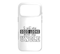 Citation Humoristique « My Good Looks from My Uncle » Coque pour iPhone 17 Pro Max