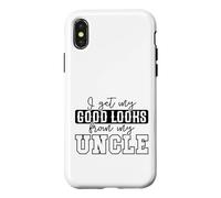 Citation Humoristique « My Good Looks from My Uncle » Coque pour iPhone X/XS