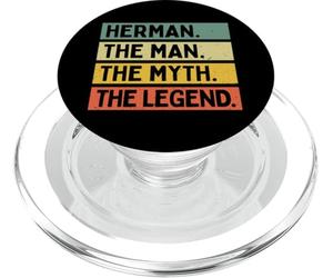 Citation Humoristique personnalisée Herman The Man The Myth The Legend PopSockets PopGrip pour MagSafe