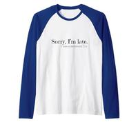 Citation Humoristique « Sorry I'm Late Dachshund Dog Lover » Manche Raglan