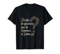 Citation humour francais point d’interrogation colore T-Shirt