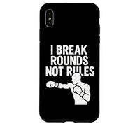 Citation I Break Rounds Not Rules Boxing Mindset Coque pour iPhone XS Max