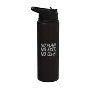 Citation I Hate War Say No To War No Plan No Exit No Clue Stainless Steel Insulated Water Bottle