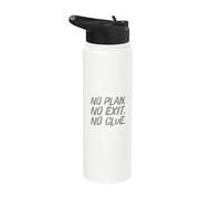 Citation I Hate War Say No To War No Plan No Exit No Clue Stainless Steel Insulated Water Bottle