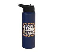 Citation « I Love Baked Beans » pour les amateurs de nourriture Stainless Steel Insulated Water Bottle