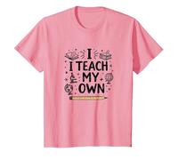 Citation « I Teach My Own Homeschool Mom Education Pride » T-Shirt, Enfant, Rose, 8 Ans