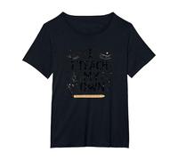Citation « I Teach My Own Homeschool Mom Education Pride » T-Shirt, Femme Grandes Tailles, Noir, 4X
