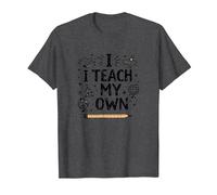 Citation « I Teach My Own Homeschool Mom Education Pride » T-Shirt, Homme, Chiné Foncé, S