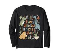 Citation Inclusive de Dinosaures Mignons pour Enfants avec des Dinosaures amicaux Manche Longue