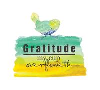 Citation inspirante art mural décoration d'intérieur décoration murale maison citation joyeuse gratitude ma tasse surfloweth - Taille : 50,8 x 45,7 cm