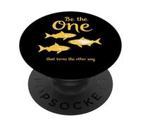 Citation inspirante Be The One That Turns The Other Way PopSockets PopGrip Adhésif
