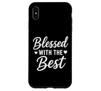 Citation inspirante Blessed with The Best Christian Faith Coque pour iPhone XS Max