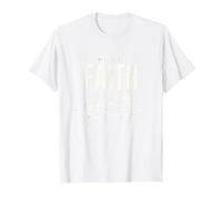 Citation inspirante chrétienne « Walk by Faith Not by Sight » T-Shirt, Homme, Blanc, XXL