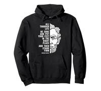 Citation inspirante d'Abraham Lincoln avec Demi-Portrait Sweat à Capuche
