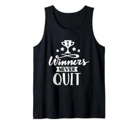 Citation inspirante de Motivation Winners Never Quit Débardeur