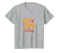 Citation inspirante de positivité « Choose Joy Over Everything » T-Shirt, Enfant, Gris Chiné, 3 Ans