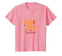 Citation inspirante de positivité « Choose Joy Over Everything » T-Shirt, Enfant, Rose, 3 Ans