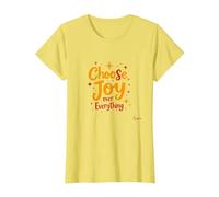 Citation inspirante de positivité « Choose Joy Over Everything » T-Shirt, Femme, Citron, 3XL