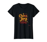 Citation inspirante de positivité « Choose Joy Over Everything » T-Shirt, Femme, Noir, 3XL