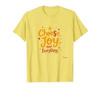 Citation inspirante de positivité « Choose Joy Over Everything » T-Shirt, Homme, Citron, 3XL