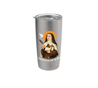 Citation inspirante de Sainte Thérèse d'Avila - Design vintage Gobelet isotherme en acier inoxydable double paroi