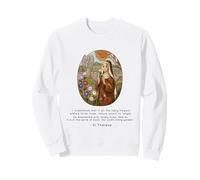 Citation inspirante de Sainte Thérèse Style Vintage imprimé Sweatshirt