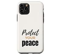 Citation inspirante de Soins personnels Protégez Votre Paix Coque pour iPhone 11 Pro