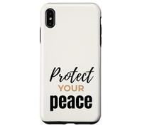 Citation inspirante de Soins personnels Protégez Votre Paix Coque pour iPhone XS Max