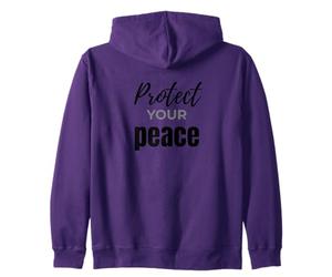 Citation inspirante de Soins personnels Protégez Votre Paix Sweat à Capuche