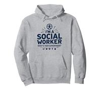 Citation inspirante de Superpower pour travailleur Social Scolaire Sweat à Capuche, Unisexe pour Adultes, Gris Chiné, L
