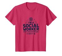 Citation inspirante de Superpower pour travailleur Social Scolaire T-Shirt, Enfant, Rouge chiné, 4 Ans