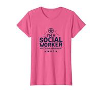 Citation inspirante de Superpower pour travailleur Social Scolaire T-Shirt, Femme, Rose Chiné, XL