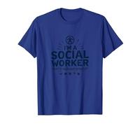 Citation inspirante de Superpower pour travailleur Social Scolaire T-Shirt, Homme, Bleu Royal, 3XL