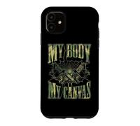 Citation inspirante de Tatouage My Body is My Canvas Coque pour iPhone 11