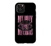 Citation inspirante de Tatouage My Body is My Canvas Coque pour iPhone 11 Pro