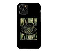 Citation inspirante de Tatouage My Body is My Canvas Coque pour iPhone 11 Pro